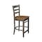 International Concepts Emily CounterHeight Stool, 24" Seat Height, Hickory/Washed Coal S45-6172 - alternate 6